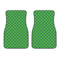 Green St. Patrick's Day Plaid Print Front Car Floor Mats