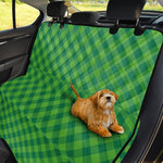 Green St. Patrick's Day Plaid Print Pet Car Back Seat Cover