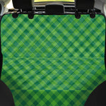 Green St. Patrick's Day Plaid Print Pet Car Back Seat Cover