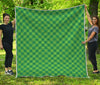 Green St. Patrick's Day Plaid Print Quilt