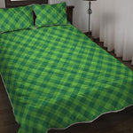 Green St. Patrick's Day Plaid Print Quilt Bed Set