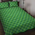 Green St. Patrick's Day Plaid Print Quilt Bed Set