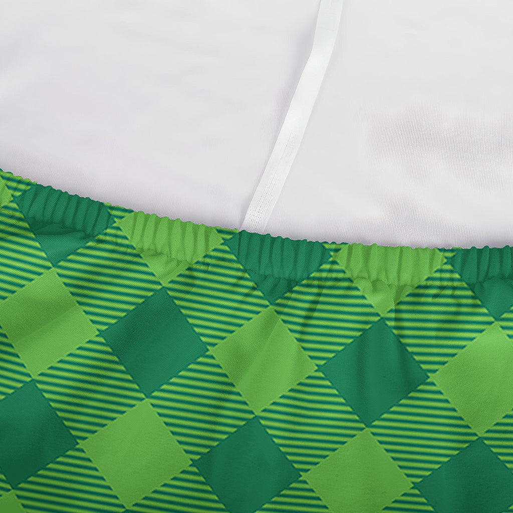 Green St. Patrick's Day Plaid Print Sofa Cover