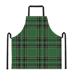 Green Stewart Tartan Pattern Print Apron