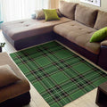 Green Stewart Tartan Pattern Print Floor Mat