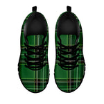 Green Stewart Tartan Pattern Print Black Sneakers