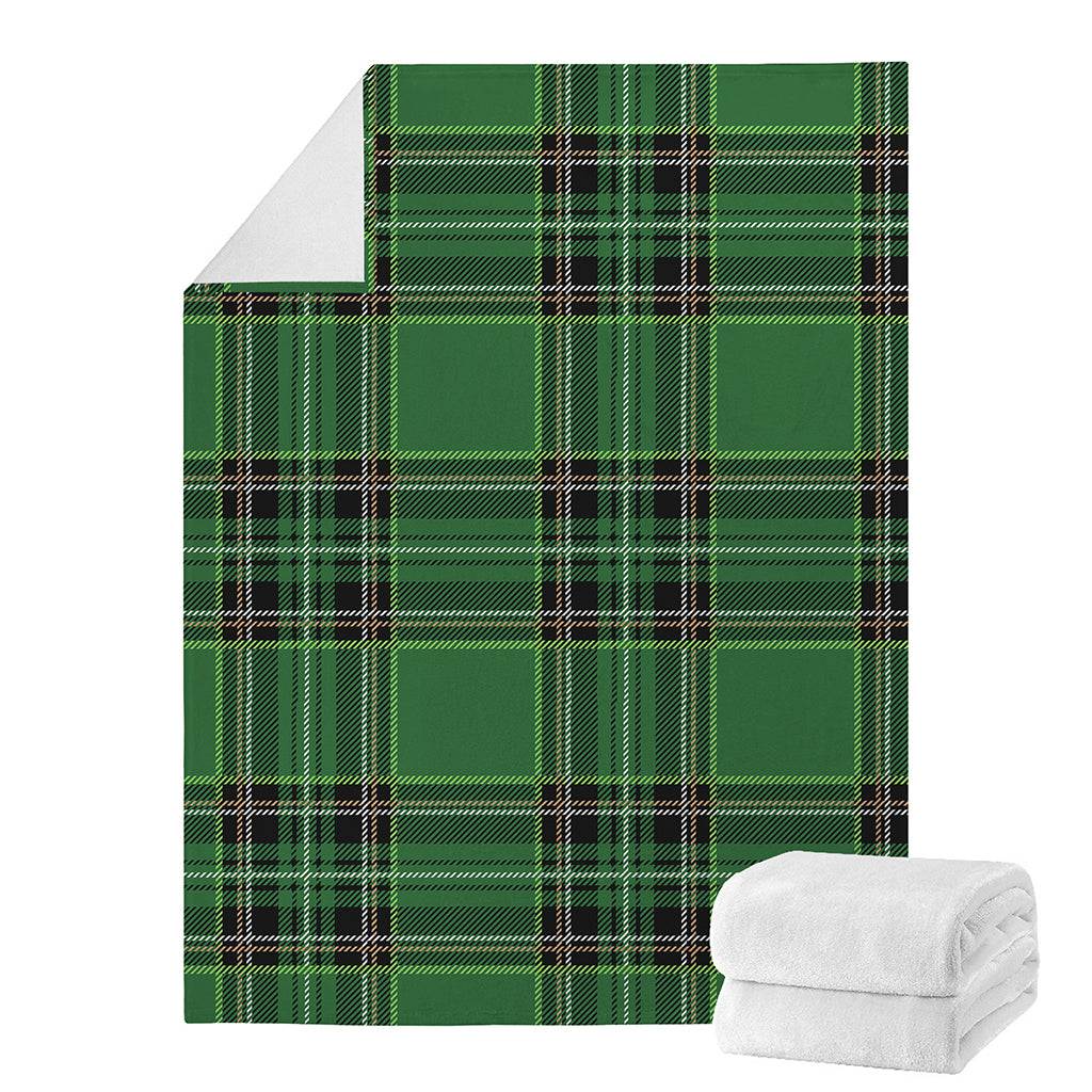 Green Stewart Tartan Pattern Print Blanket