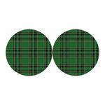 Green Stewart Tartan Pattern Print Car Coasters