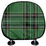 Green Stewart Tartan Pattern Print Car Headrest Covers