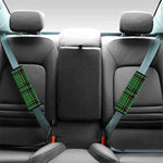 Green Stewart Tartan Pattern Print Car Seat Belt Covers