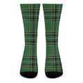 Green Stewart Tartan Pattern Print Crew Socks