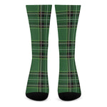 Green Stewart Tartan Pattern Print Crew Socks