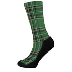 Green Stewart Tartan Pattern Print Crew Socks
