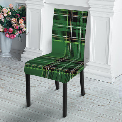 Green Stewart Tartan Pattern Print Dining Chair Slipcover