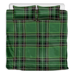 Green Stewart Tartan Pattern Print Duvet Cover Bedding Set