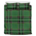 Green Stewart Tartan Pattern Print Duvet Cover Bedding Set