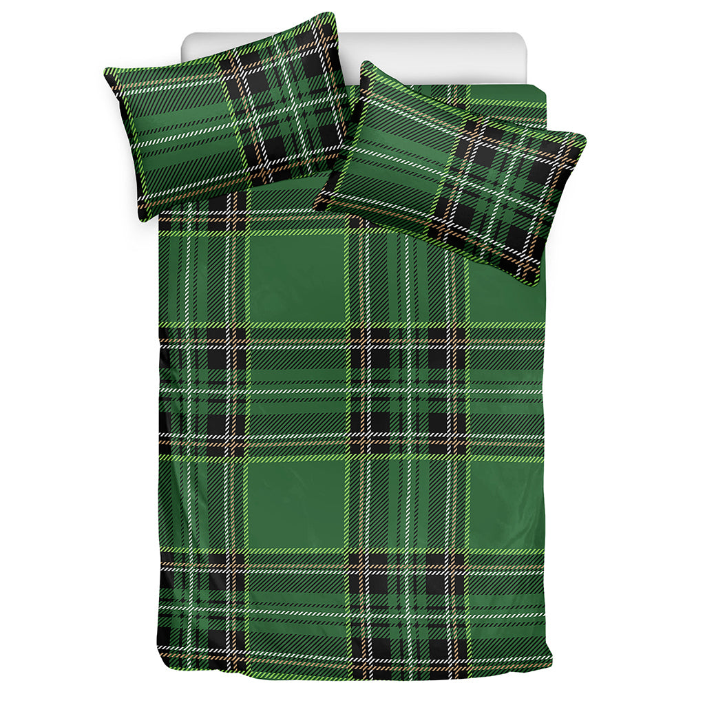 Green Stewart Tartan Pattern Print Duvet Cover Bedding Set
