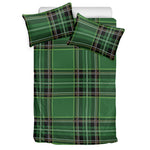 Green Stewart Tartan Pattern Print Duvet Cover Bedding Set