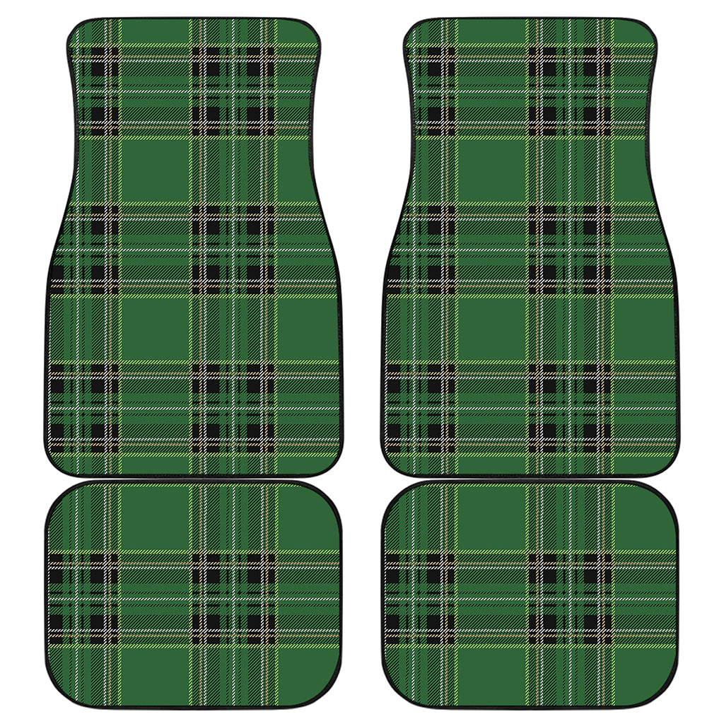 Green Stewart Tartan Pattern Print Front and Back Car Floor Mats