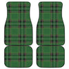 Green Stewart Tartan Pattern Print Front and Back Car Floor Mats