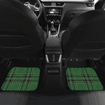 Green Stewart Tartan Pattern Print Front and Back Car Floor Mats