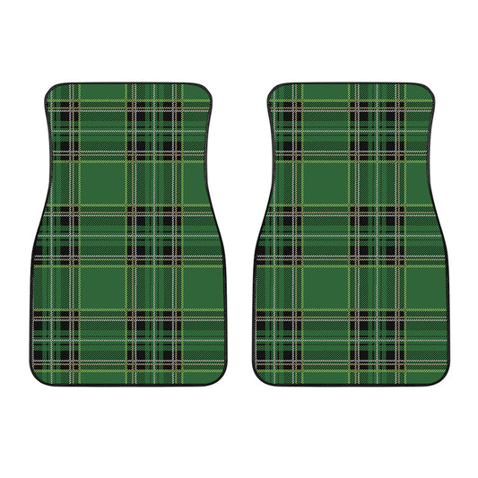 Green Stewart Tartan Pattern Print Front Car Floor Mats