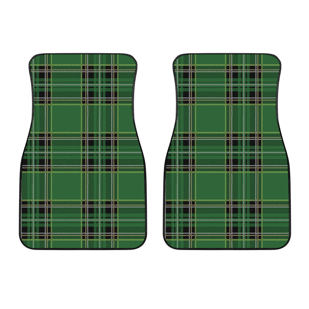 Green Stewart Tartan Pattern Print Front Car Floor Mats