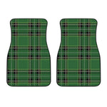 Green Stewart Tartan Pattern Print Front Car Floor Mats