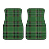 Green Stewart Tartan Pattern Print Front Car Floor Mats