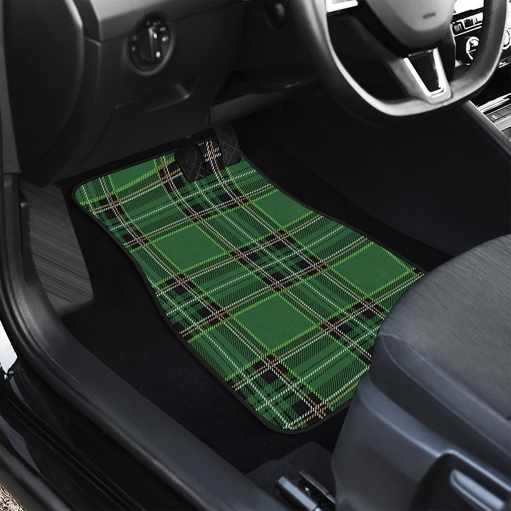 Green Stewart Tartan Pattern Print Front Car Floor Mats