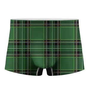 Green Stewart Tartan Pattern Print Men's Boxer Briefs