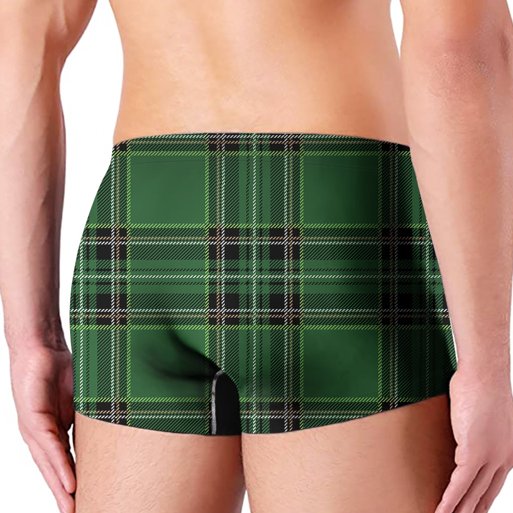 Green Stewart Tartan Pattern Print Men's Boxer Briefs