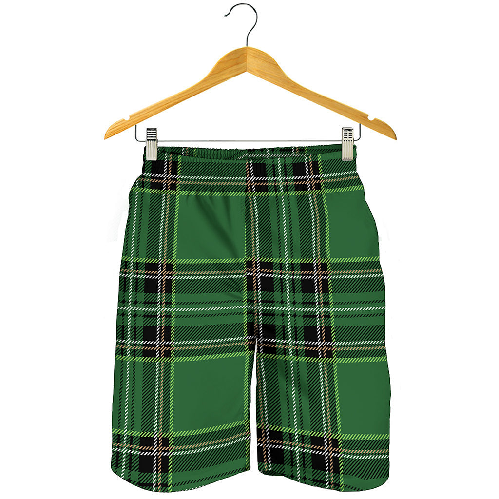 Green Stewart Tartan Pattern Print Men's Shorts