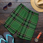 Green Stewart Tartan Pattern Print Men's Shorts