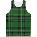 Green Stewart Tartan Pattern Print Men's Tank Top