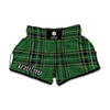 Green Stewart Tartan Pattern Print Muay Thai Boxing Shorts