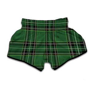 Green Stewart Tartan Pattern Print Muay Thai Boxing Shorts