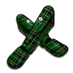 Green Stewart Tartan Pattern Print Muay Thai Shin Guard