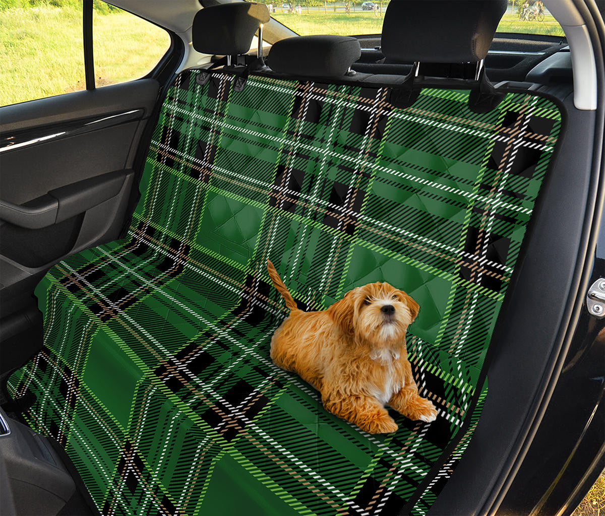 Green Stewart Tartan Pattern Print Pet Car Back Seat Cover