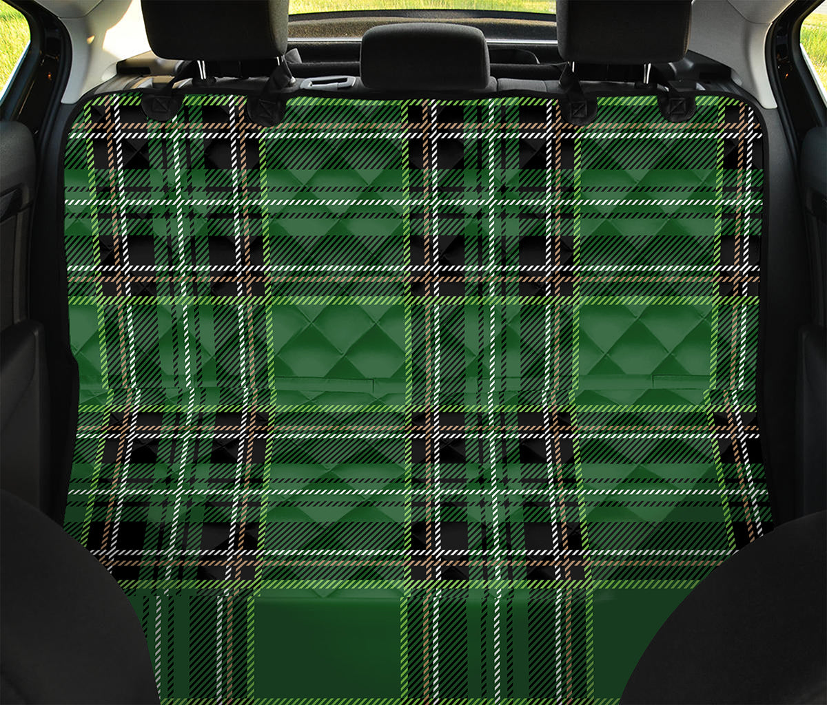 Green Stewart Tartan Pattern Print Pet Car Back Seat Cover