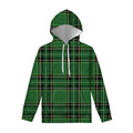 Green Stewart Tartan Pattern Print Pullover Hoodie
