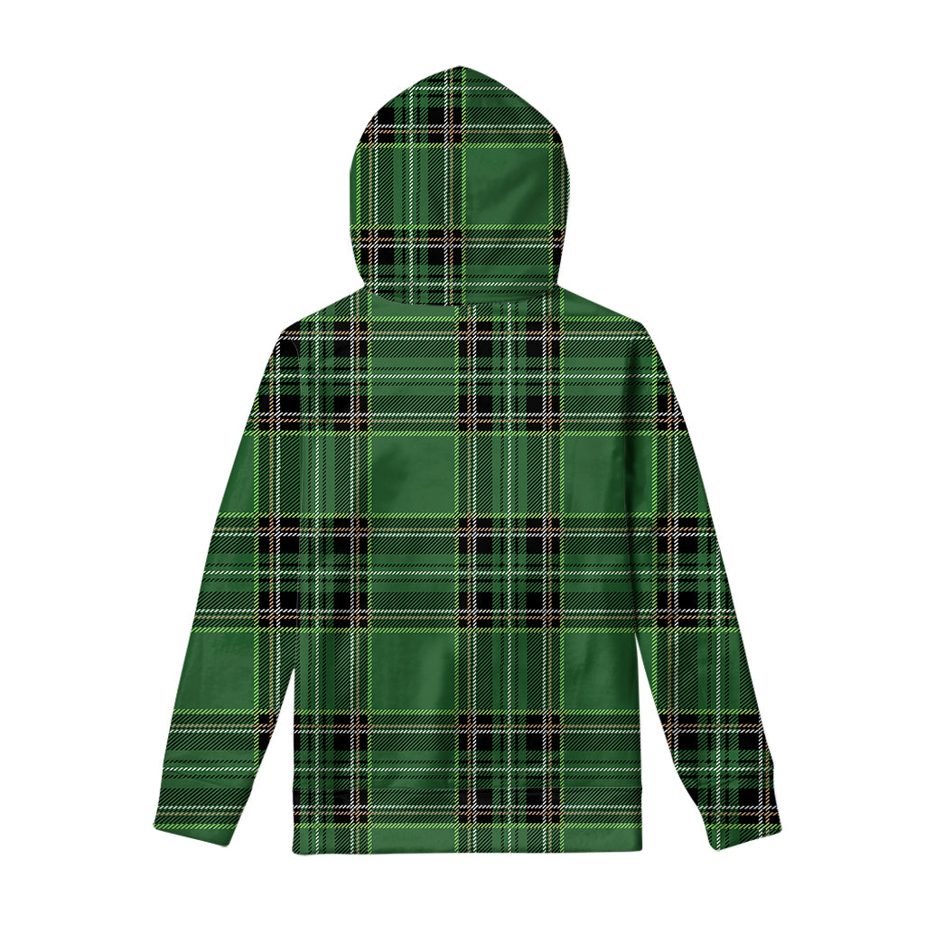 Green Stewart Tartan Pattern Print Pullover Hoodie