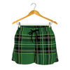 Green Stewart Tartan Pattern Print Women's Shorts