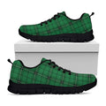 Green Stewart Tartan Print Black Running Shoes