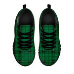 Green Stewart Tartan Print Black Sneakers