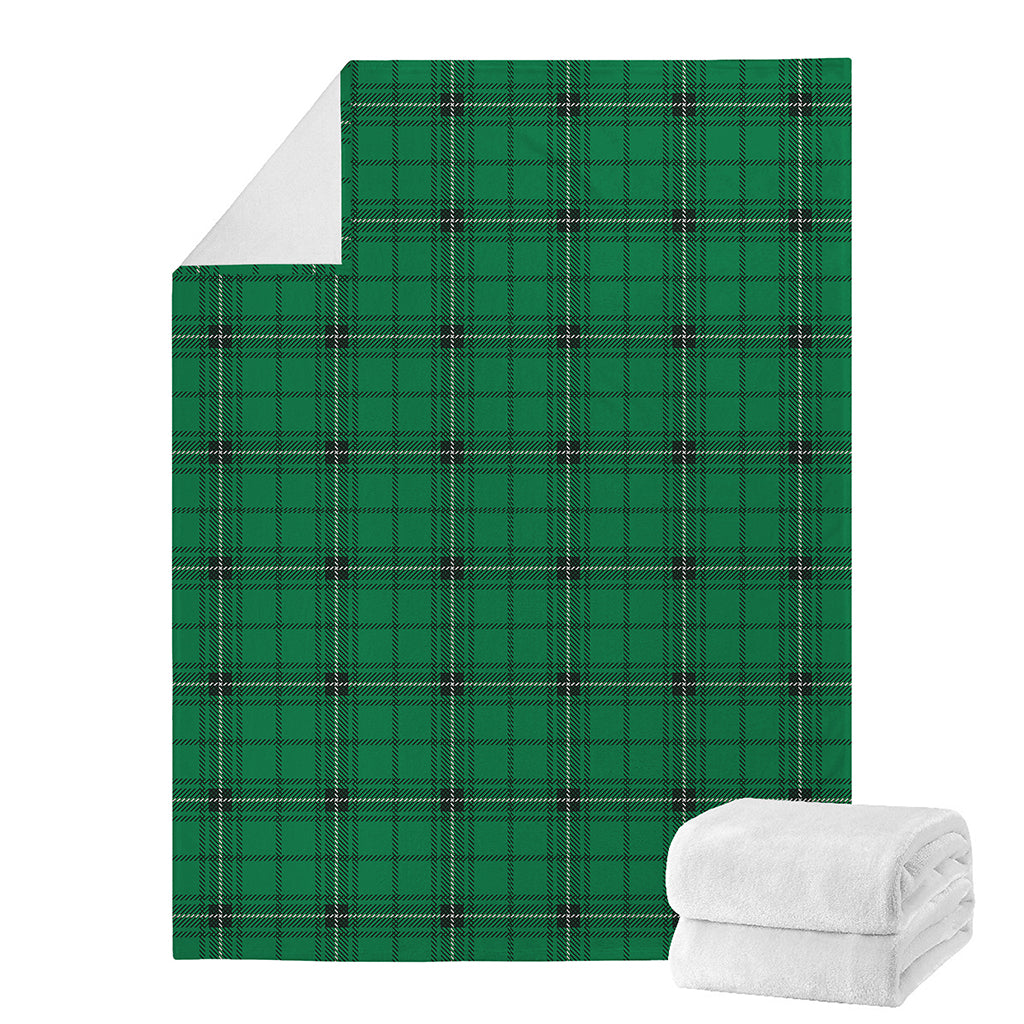 Green Stewart Tartan Print Blanket