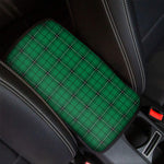 Green Stewart Tartan Print Car Center Console Cover