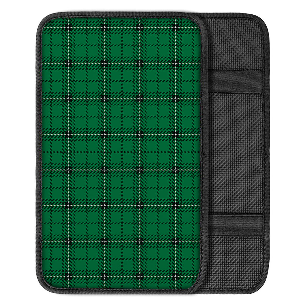 Green Stewart Tartan Print Car Center Console Cover