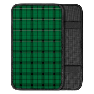 Green Stewart Tartan Print Car Center Console Cover