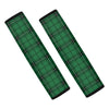 Green Stewart Tartan Print Car Seat Belt Covers